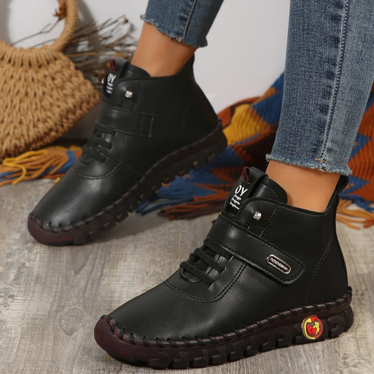 Circle Hook Set - Boots Woman Winter 2025 New Fur