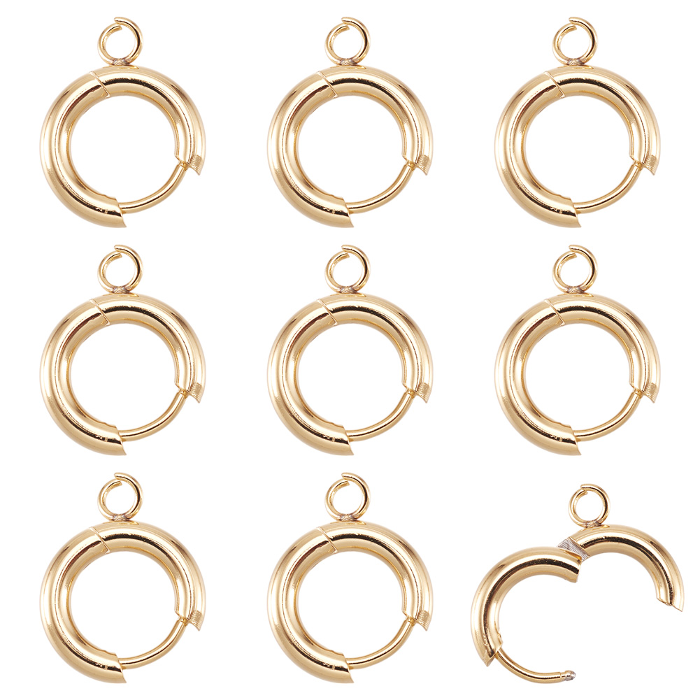 Circle Hook Set - 10pcs 201 Stainless Steel Huggie Earring