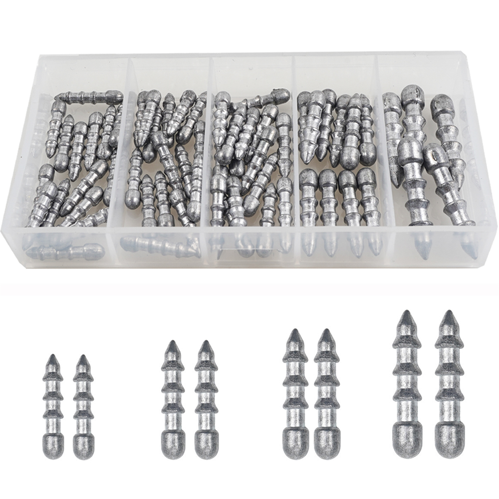 Trout Fishing Lure - 60PCS Nail weights Worm Fishing sinkers