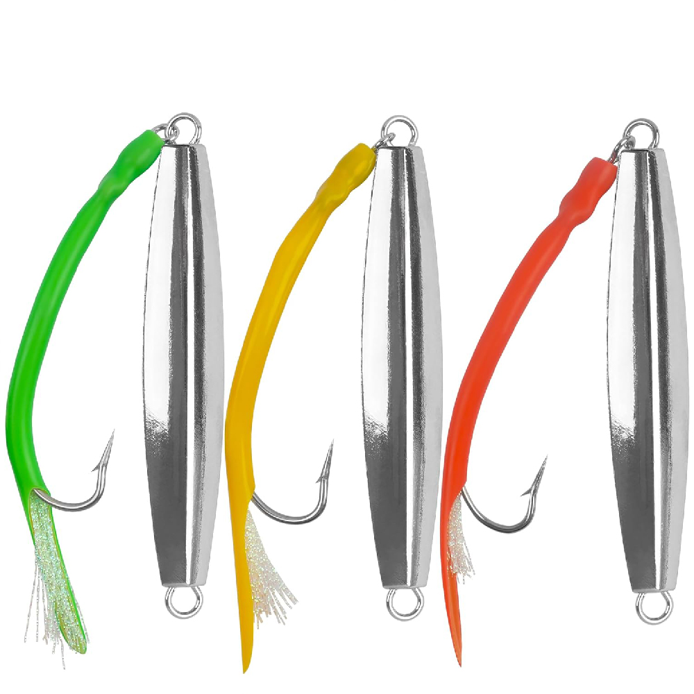 Surf Fishing Equipment - 3pcs Diamond Jigs Saltwater Fishing Lures