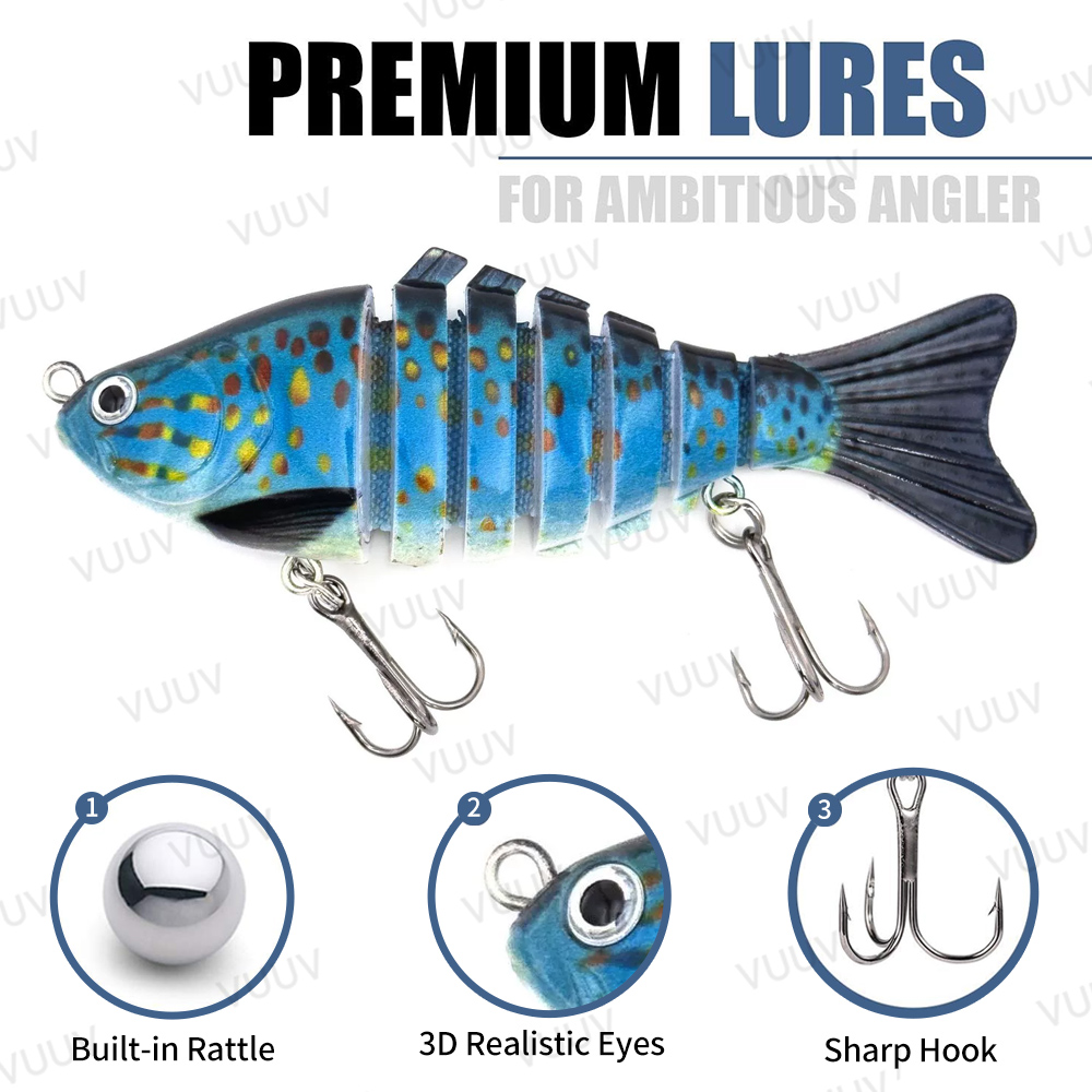 10 pcs Multi-Joint Swimbait Fi - Trout Fishing Lure recension och pris