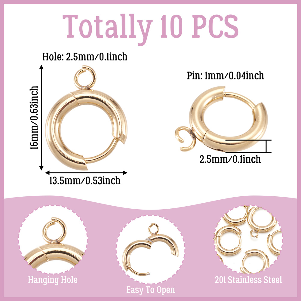 10pcs 201 Stainless Steel Hugg - Circle Hook Set recension och pris
