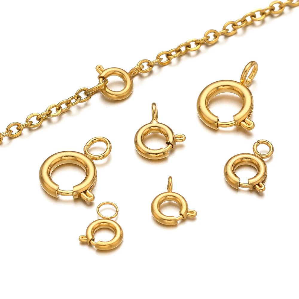 10pcs Stainless Steel Spring R - Circle Hook Set recension och pris