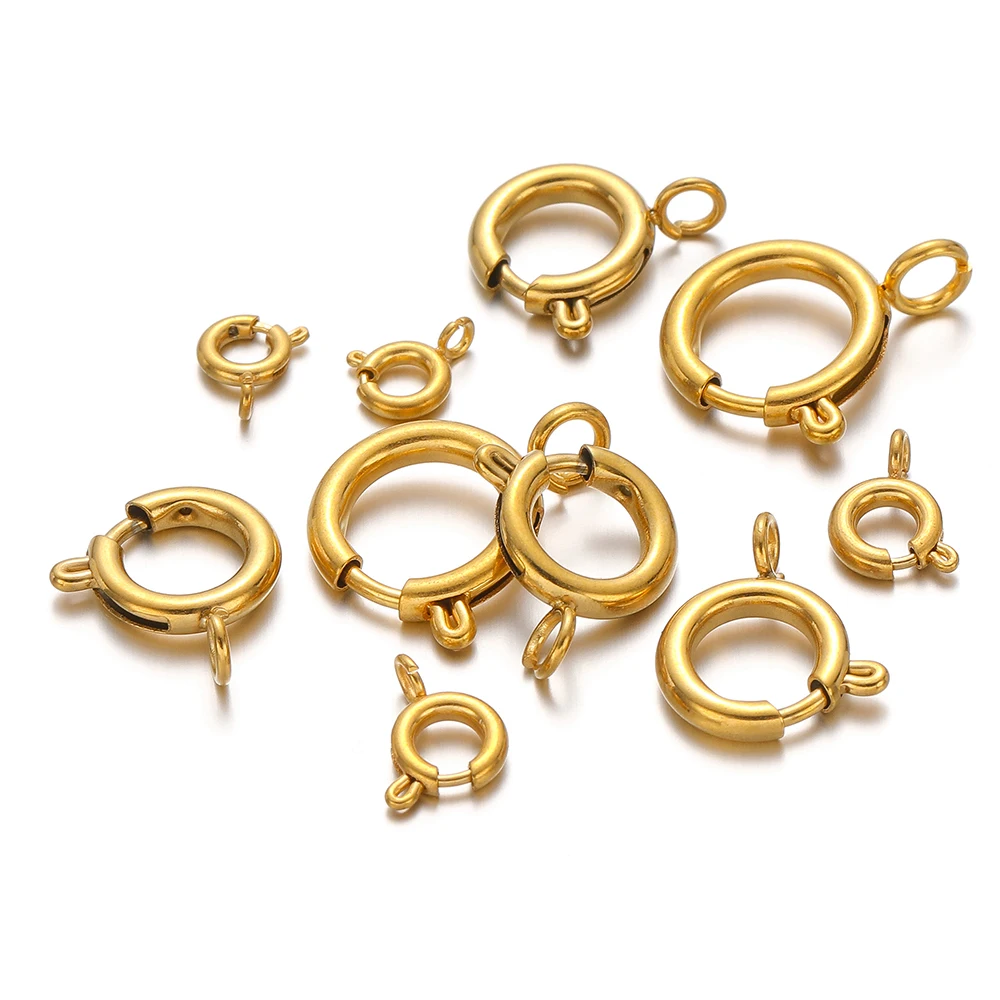 10pcs Stainless Steel Spring R - Circle Hook Set recension och pris