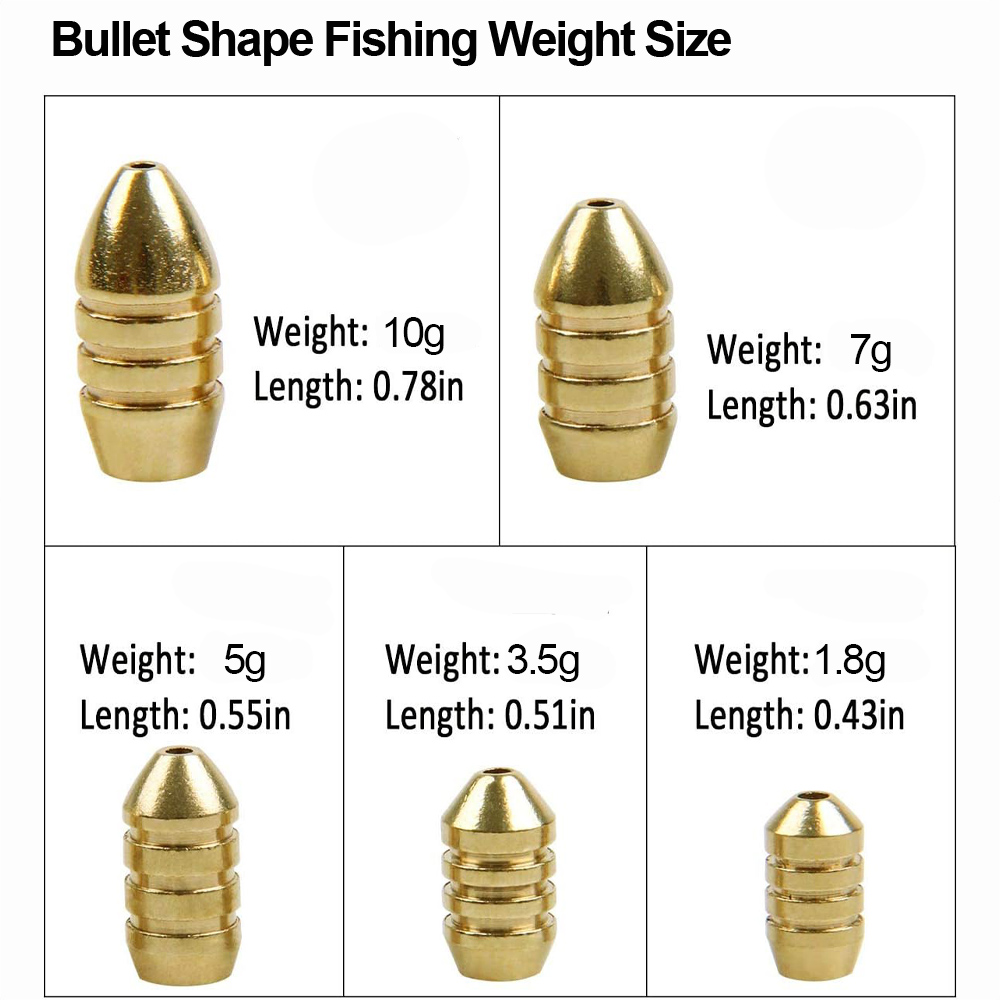 10Pcs Brass Fishing Weight Cop - Trout Fishing Lure recension och pris