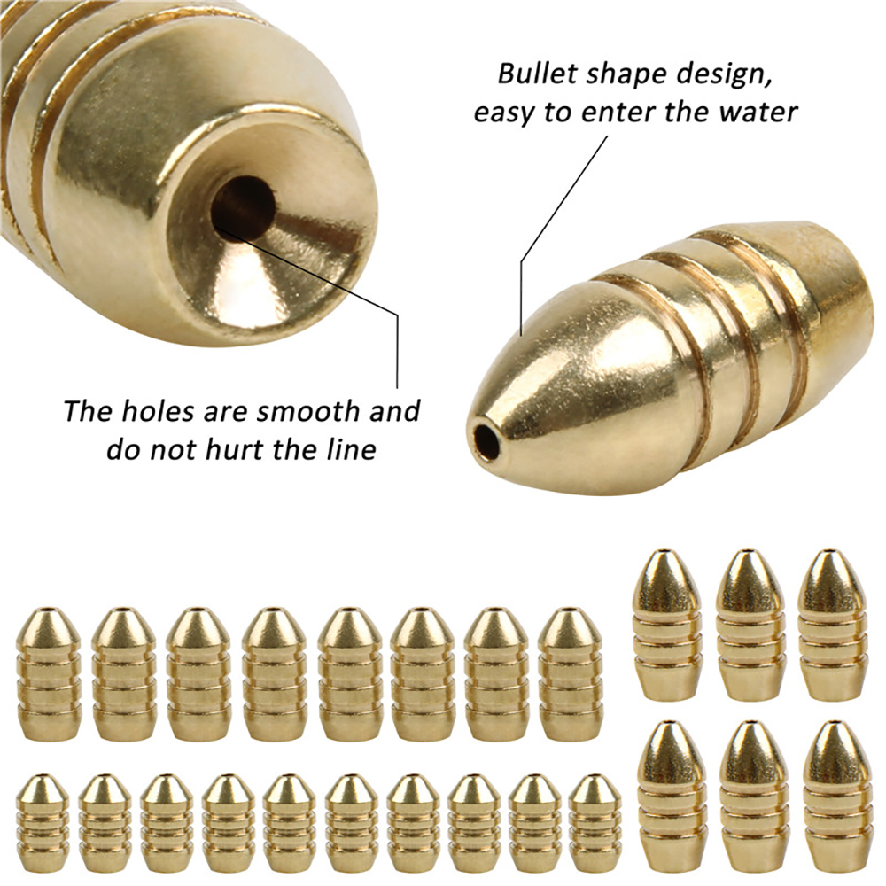 10Pcs Brass Fishing Weight Cop - Trout Fishing Lure recension och pris