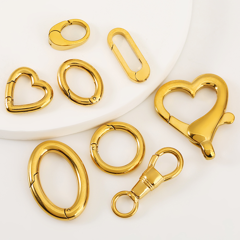 2pcs Stainless Steel Clasp Str - Circle Hook Set recension och pris