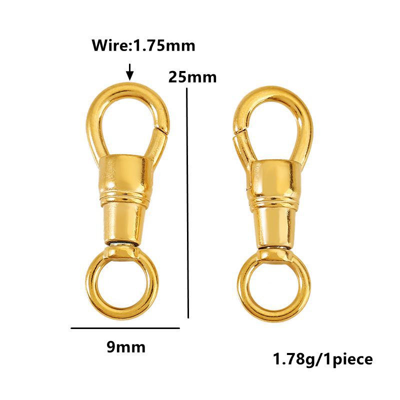 2pcs Stainless Steel Clasp Str - Circle Hook Set recension och pris