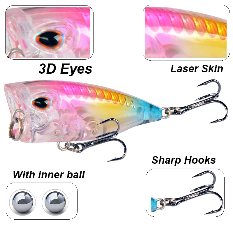 YUCONG 1PC Mini Popper Fishing - Trout Fishing Lure recension och pris